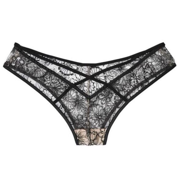 NWOT (XL) Victoria’s Secret Luxe Lingerie Crossover Embroidered Cheeky Panty – B - Picture 4 of 12